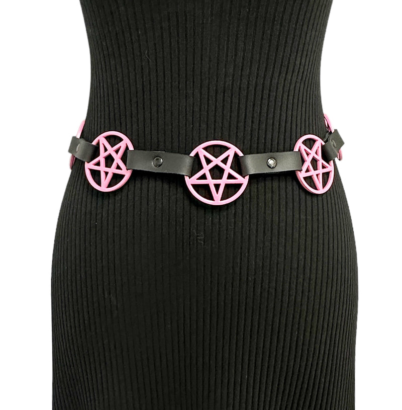 Pink Pentagram Link Belt