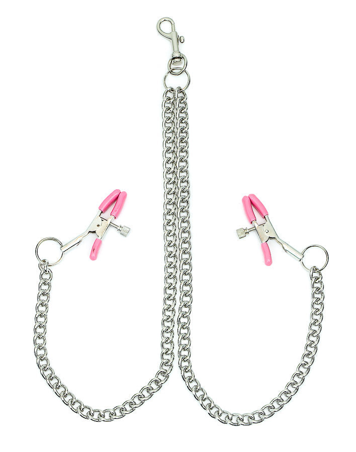 NIPPLE CLAMP WITH TRIGGER CLASP CHOKER ATTACHEMENT