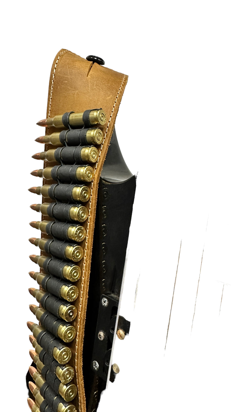 Bullet Brown Leather Guitar Strap