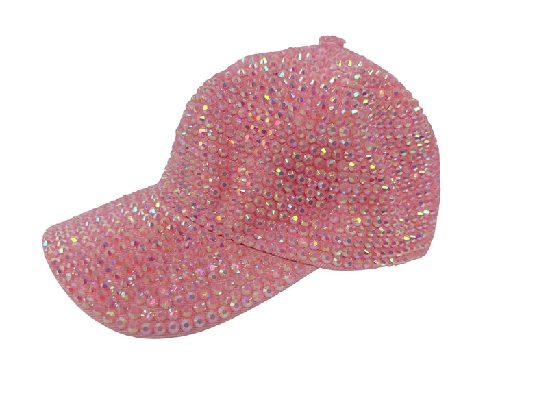 Pink Rhinestone Baseball Hat