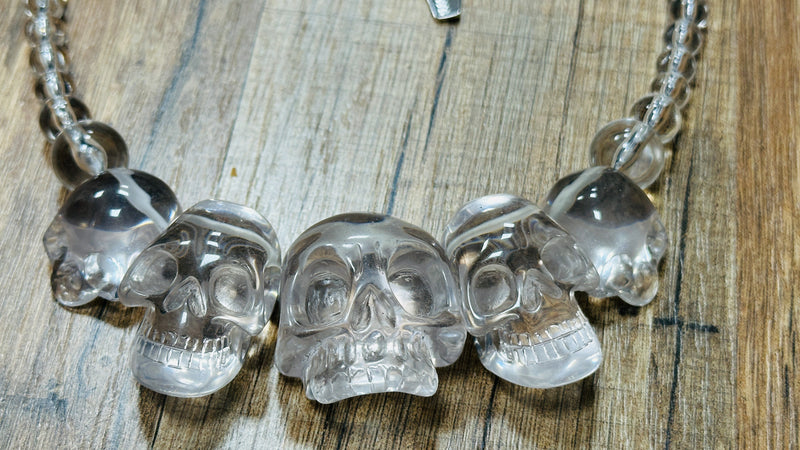 Skull Collection Necklace Clear