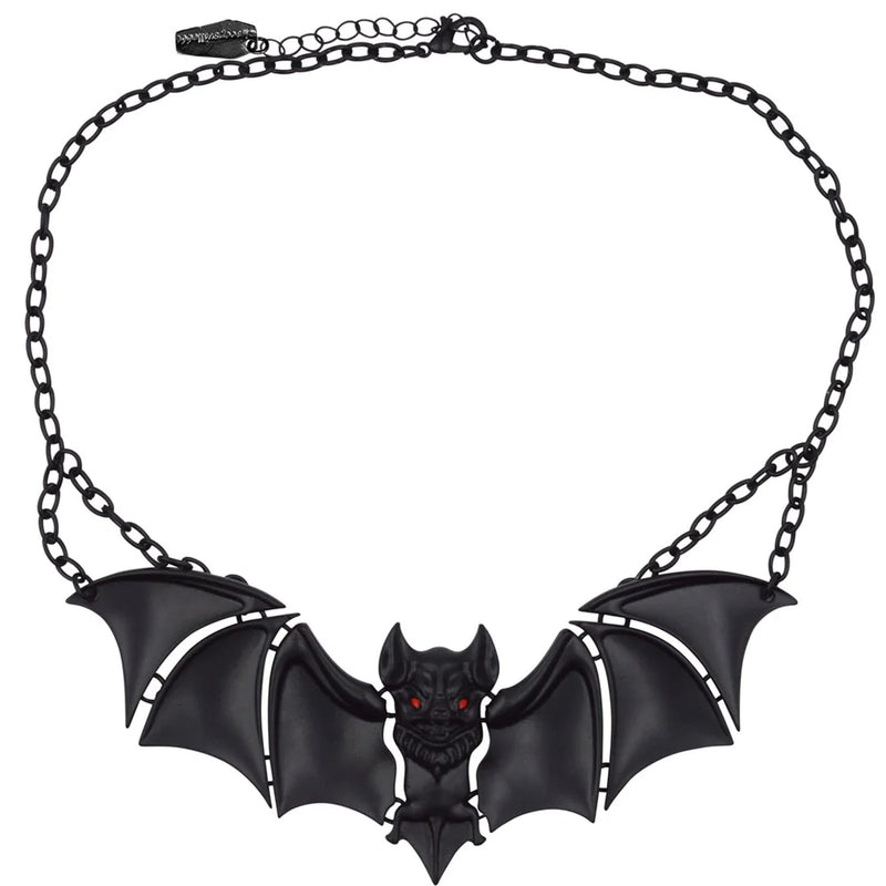 Bat Black Necklace Creature Of The Night