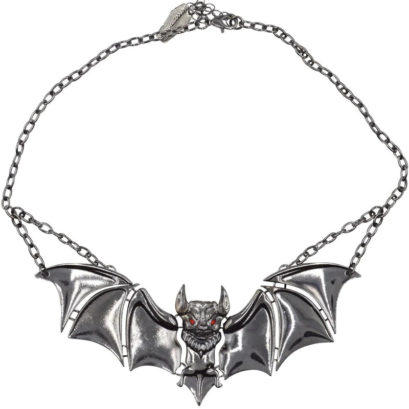 Bat Chrome Necklace Creature Of The Night