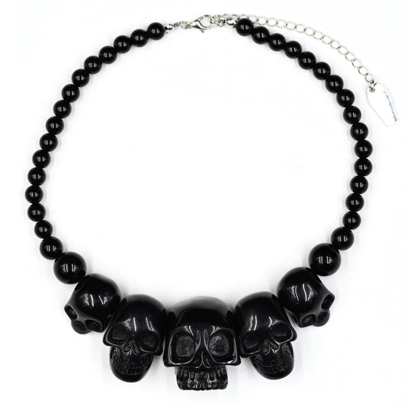 Skull Collection Necklace Black