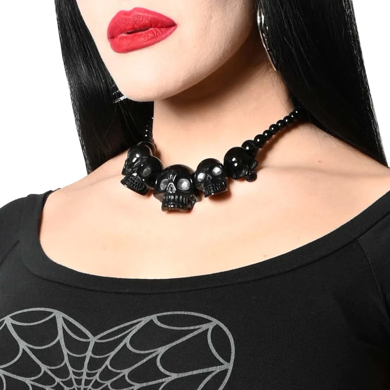 Skull Collection Necklace Black