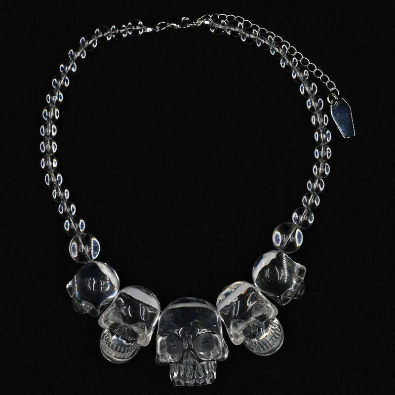 Skull Collection Necklace Clear