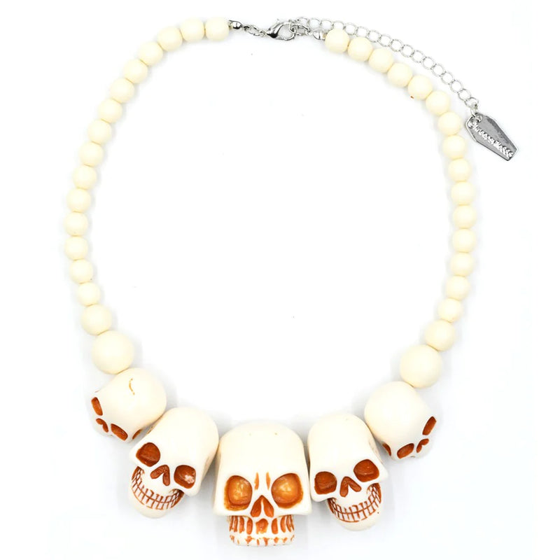 Skull Collection Necklace Bone White