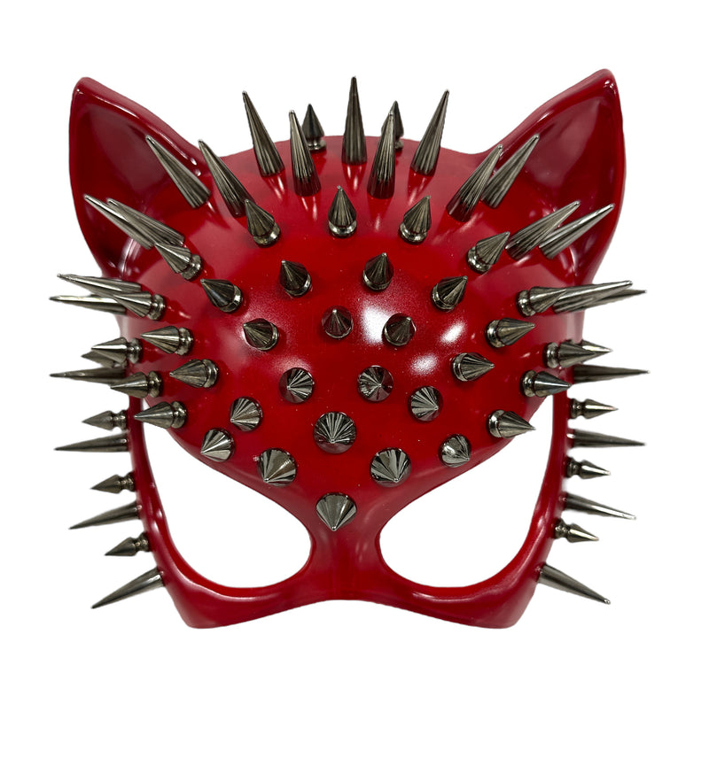 Red Spike Cat Mask