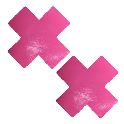 Strawberry Fruitella Neon Pink Wet Vinyl Blacklight X Factor Nipple Cover Pasties