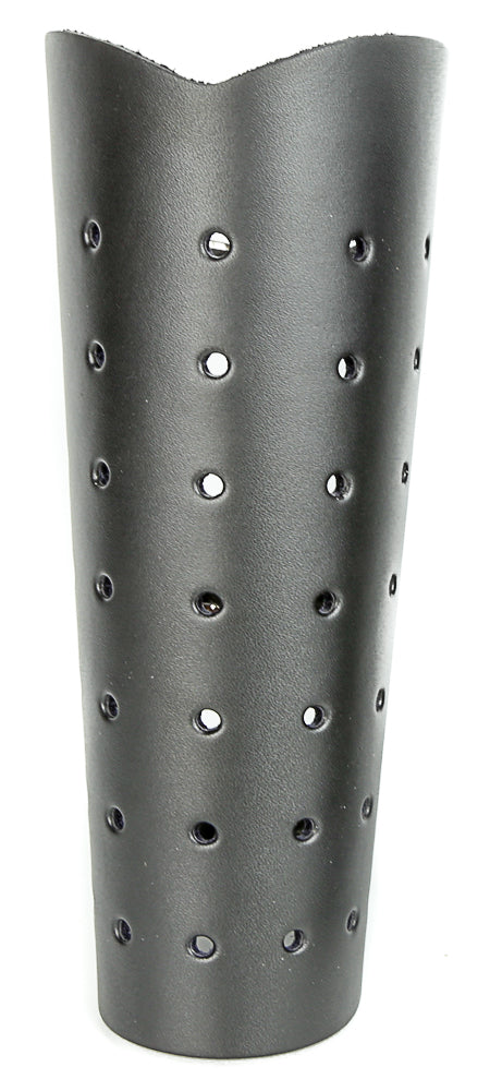 Rivet Hole Plain Leather Gauntlet