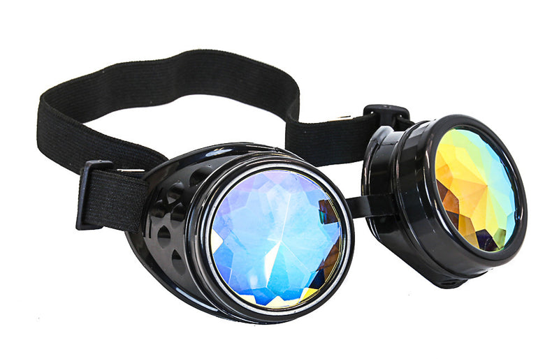 Kaleidoscopic Steampunk Goggles Glasses Vintage Victorian Welding Cosplay Goth Punk Costume