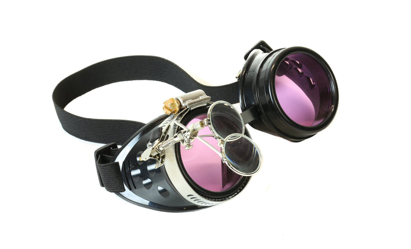 Black Goggles Color Lens 2X Loupe