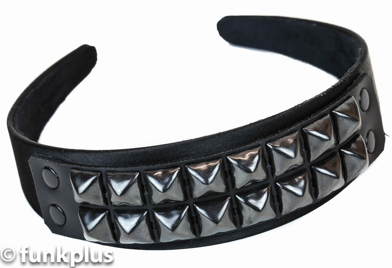 Black Headband with Black Studs