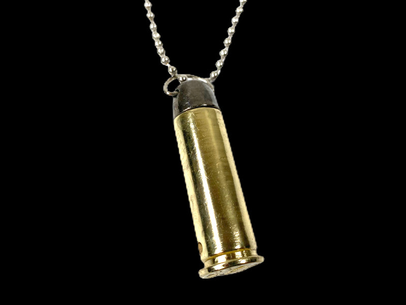 Bullet Pendant With Knife Brass