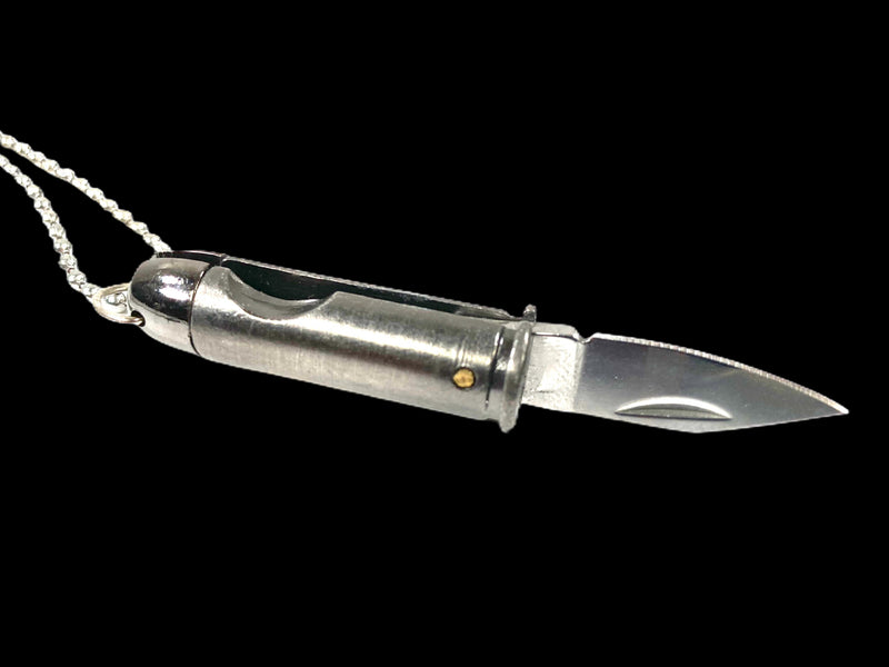 Bullet Pendant With Knife Nickle