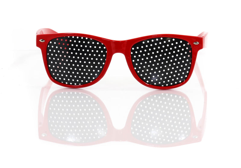 Red Mesh Lens Sunglasses Retro Unisex Eye wear Glasses
