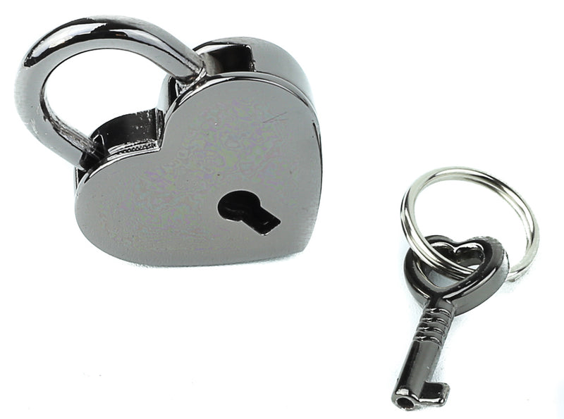 Black Heart Padlock With Keys