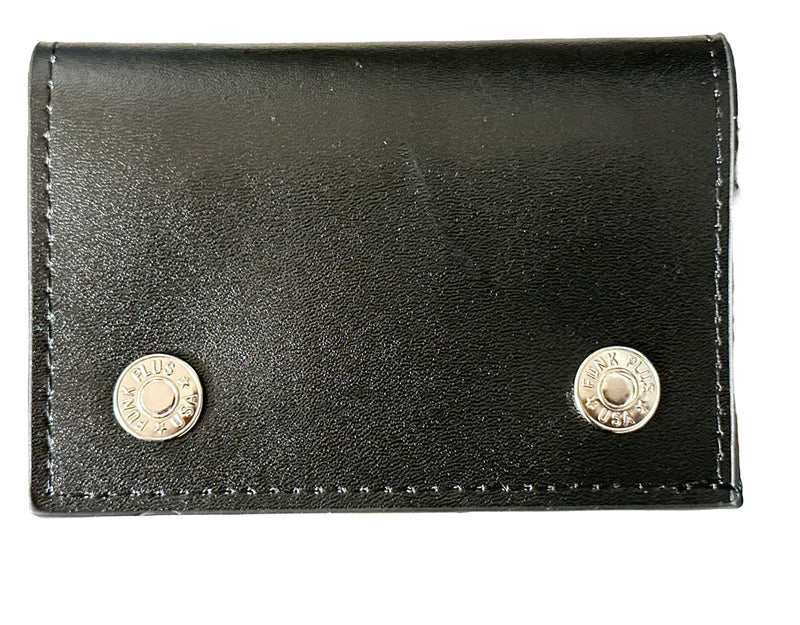 GENUINE LEATHER PLAIN TRIFOLD WALLET