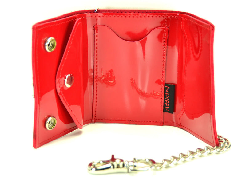 RED STUDDED WALLET