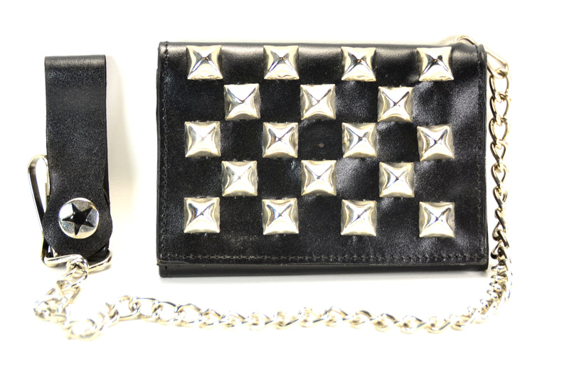 STUDDED WALLET GENUINE LEATHER