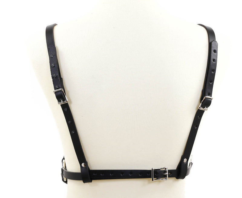 Black Bra Straps  Style Vegan Leather Harness