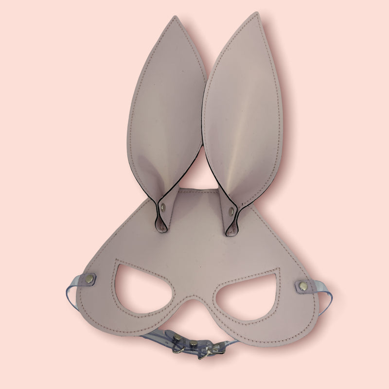 Pink Black Bunny Ears Exotic face Mask
