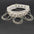 VEGAN PATENT SHINY CHAIN BONDAGE CHOKER O RING  COLLAR