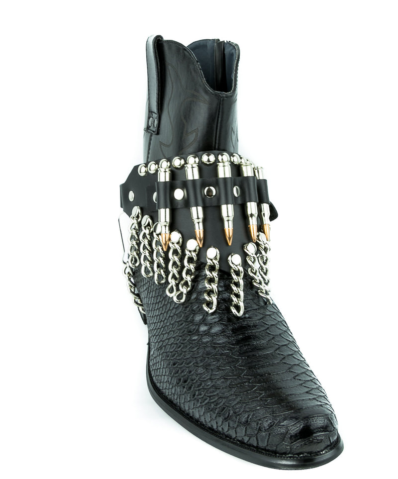 REAL BULLET CHAIN STUDDED BOOTSTRAP