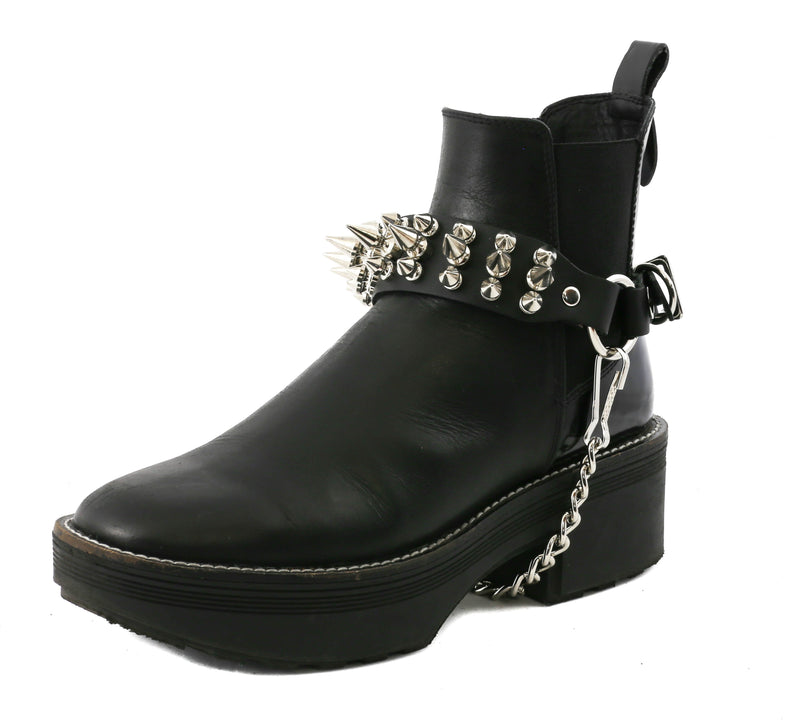 THREE ROW SPIKE RING BOOT STRAP