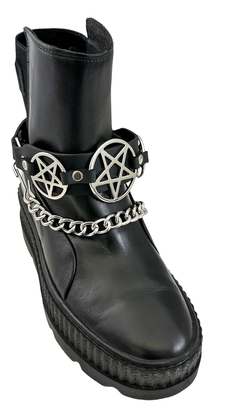 PENTAGRAM  BOOTSTRAP LEATHER