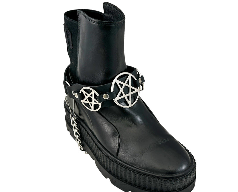 PENTAGRAM  BOOTSTRAP LEATHER