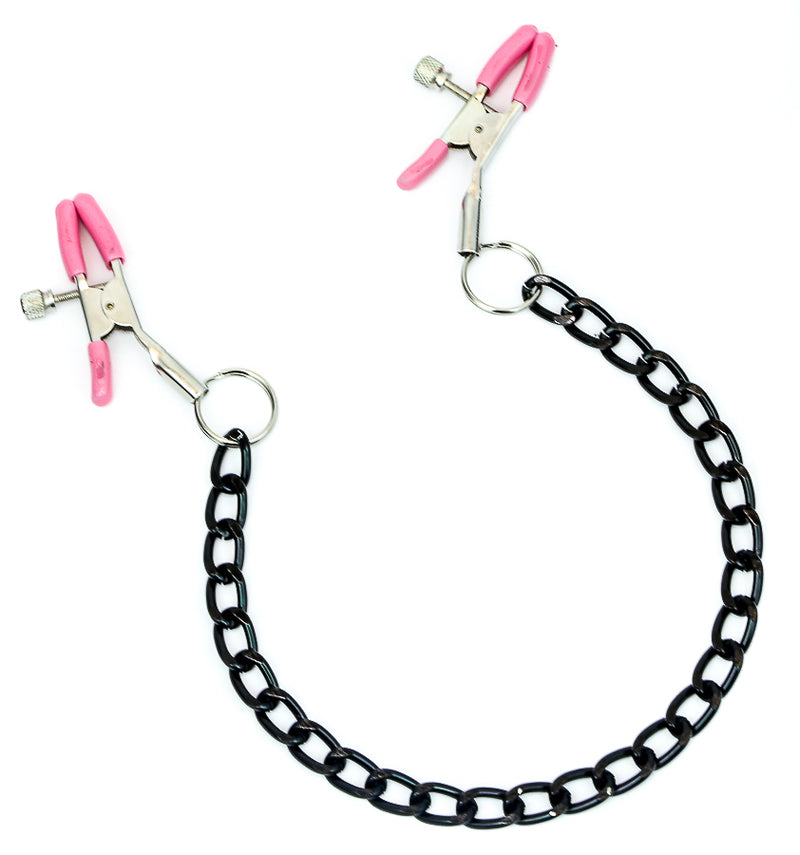 NIPPLE CLAMP WITH HANGING BLACK CHAIN