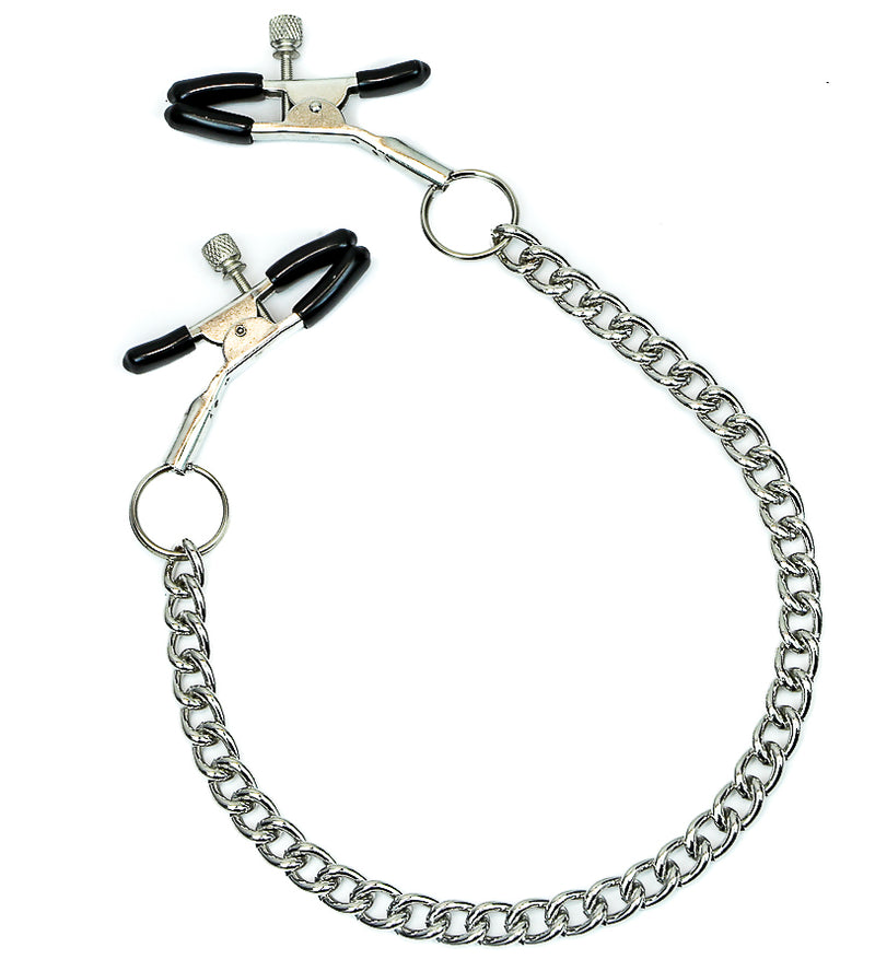 NIPPLE CLAMP WITH HANGING SILVER CHAIN