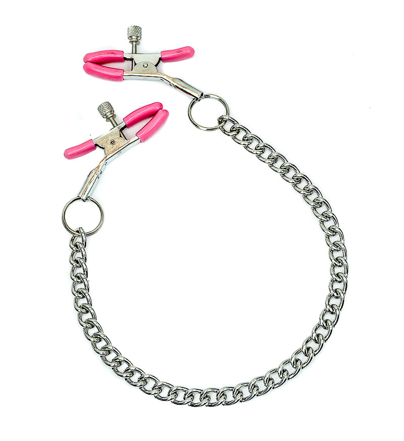 NIPPLE CLAMP WITH HANGING SILVER CHAIN