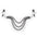 NIPPLE CLAMP PLAIN WITH 3 ROWS BLACK CHAIN