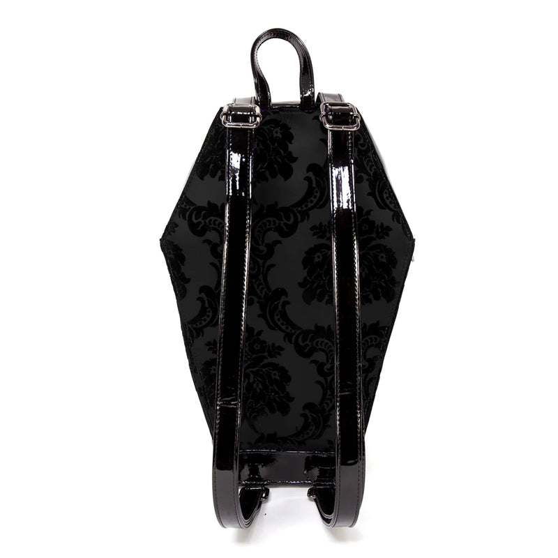 Damask Coffin Backpack in Black