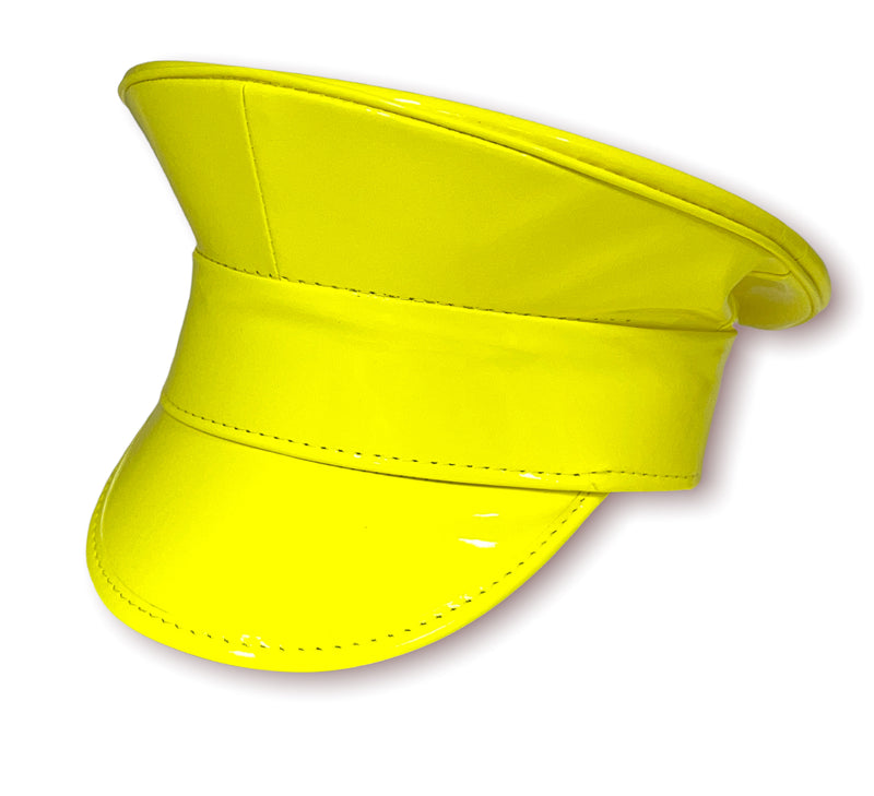 Neon Patent Plain/ Blank Captain Hat