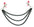 NIPPLE CLAMP PLAIN WITH 3 ROWS BLACK CHAIN