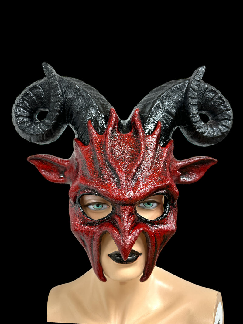 Red Devil Mask With Horn