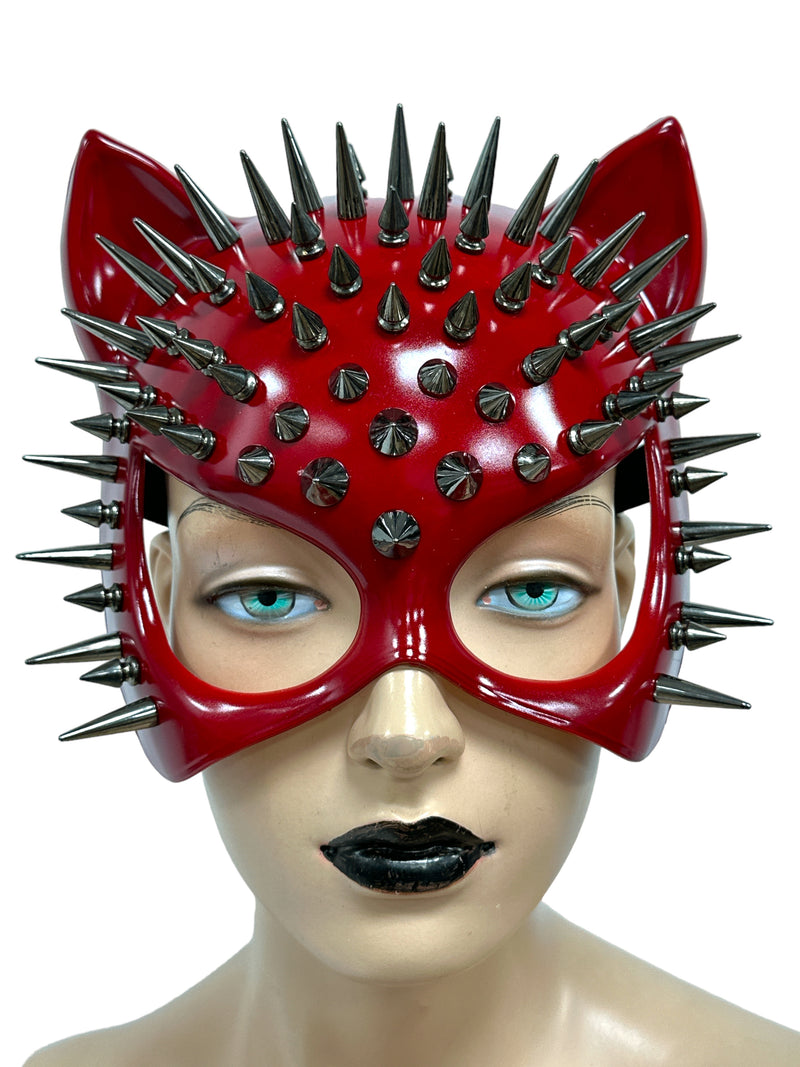 Red Spike Cat Mask
