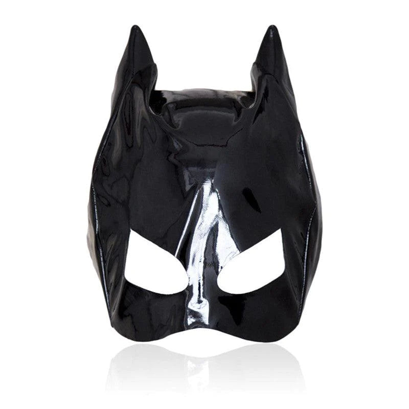 Vinyl Black Shiny Kitty Fetish Face Mask