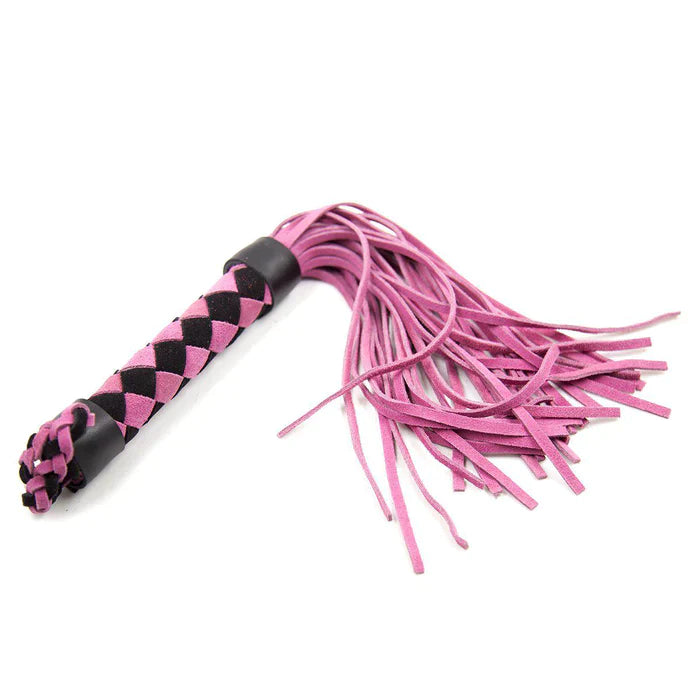 Pink Leather Flogger Whip Fetish Play