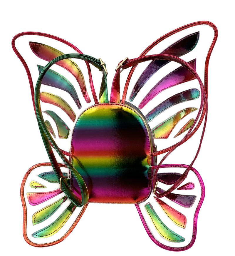 Rainbow Holographic Butterfly Backpack