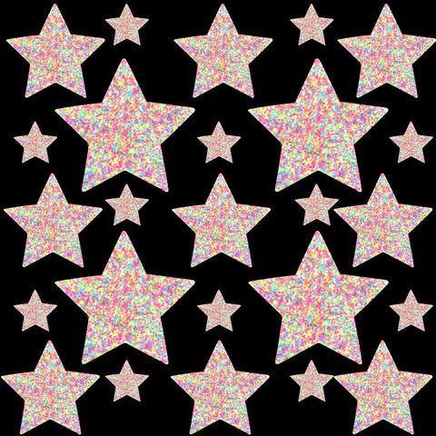 Sprankles Neon Multicolor Blacklight Starry Nights Nipple Sticker Crop Top