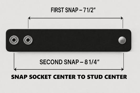 PunkAddict bracelet and cuff snap size guide