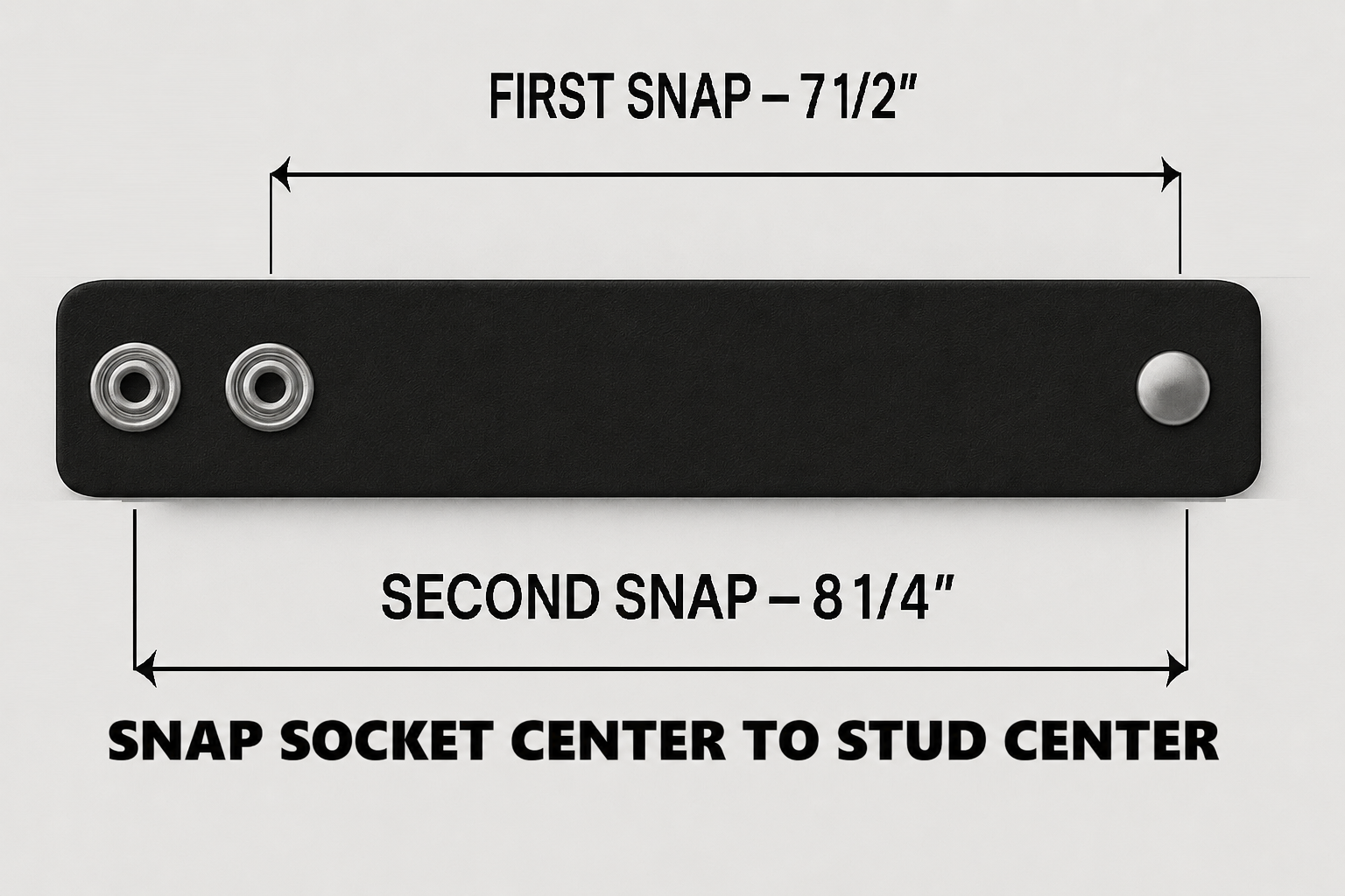 PunkAddict bracelet and cuff snap size guide