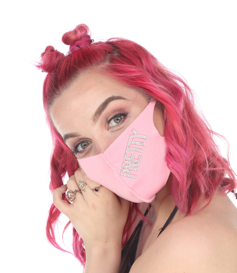 Pretty pink Face Mask Mouth Cover Face Cover Mask With Filter Pocket
