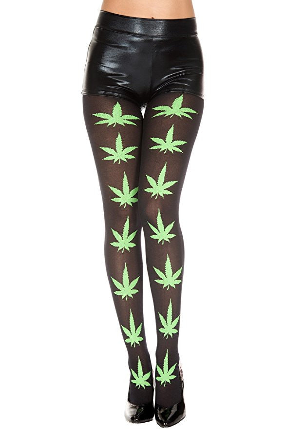 Marijuana Leaf Pantyhose