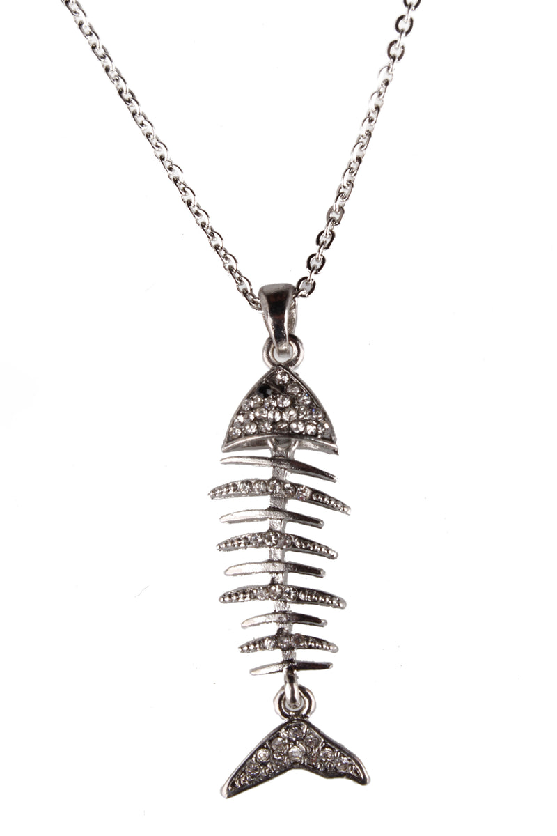 Necklace With Fish Bone Pendant