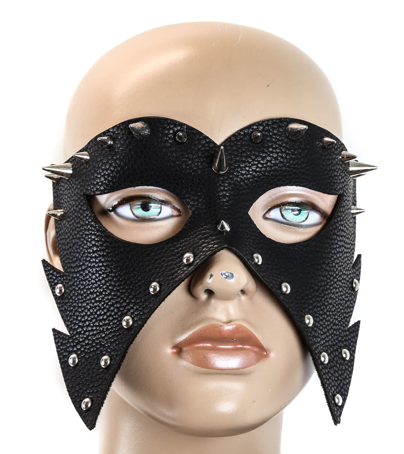 Spike Metal Mask And Elastic Bands Black